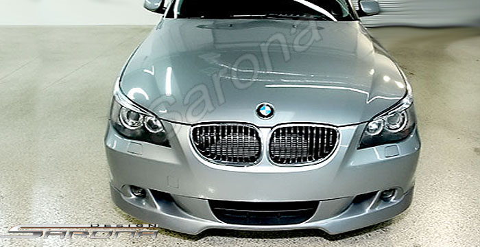 Custom BMW 5 Series Front Bumper Add-on  Sedan Front Add-on Lip (2004 - 2007) - $325.00 (Part #BM-014-FA)